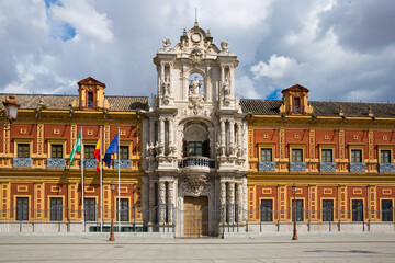 Fototapeta na wymiar Baroque palace of San Telmo in Seville - former university building