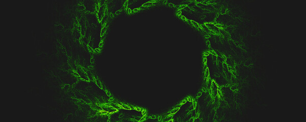 green space hole abstract background