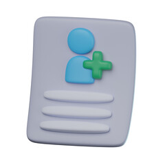 Fototapeta premium 3D Health Records Illustration