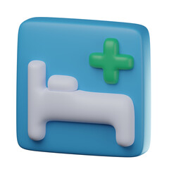 Fototapeta premium 3D Hospital Sign Illustration