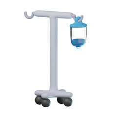 3D Iv Pole Illustration