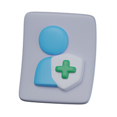 Obraz premium 3D Medical Insurance Illustration