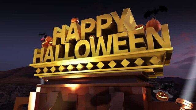 Cinema OP Text 205_Font-B [HAPPY HALLOWEEN en] 4K