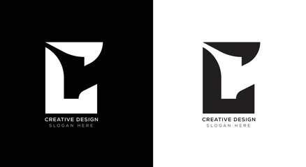 Obraz premium Branding identity corporate letter c logo template with black and white