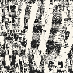 Monochrome Washed-Out Canvas Effect Textured Striped Pattern - obrazy, fototapety, plakaty