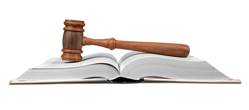 Gavel Over the Opened Law Book