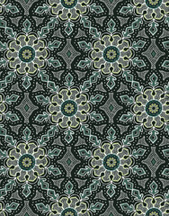 Abstract Hand drawn vintage Celtic geometric Contemporary Seamless Repeat Pattern lattice Ornament Round Shape