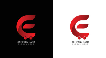 Fototapeta premium Elegant of abstract letter E logo design