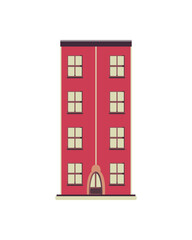 Naklejka premium flat colored building