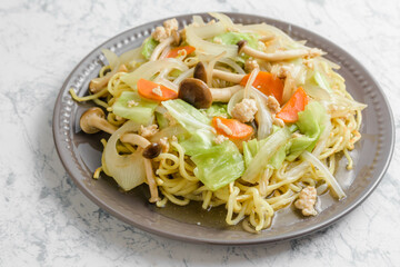 野菜の餡かけ焼きそば