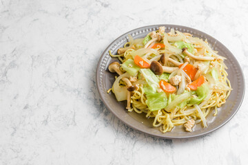野菜の餡かけ焼きそば