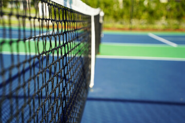 pickle ball court with net