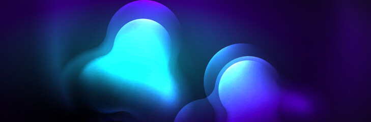 Magic neon glowing lights abstract background wallpaper design, vector illustration