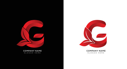 Gradient 3d letter G logo design