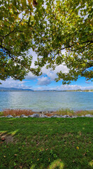 Herbstferien am schönen Bodensee sonniger Himmel 