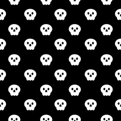 Halloween Seamless Pattern Design With Witch, Haunted House, Pumpkins or Bats in Template Hand Drawn Cartoon Flat Illustration