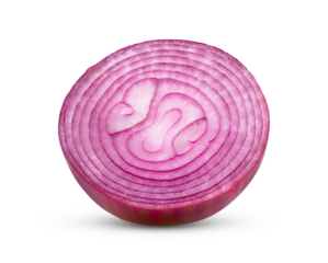 Red onion isolated on transparent png