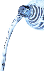 Water Pouring out of Plastic Bottle - Isolated © BillionPhotos.com