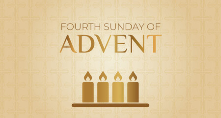 Fourth Sunday of Advent Background Illustration Design