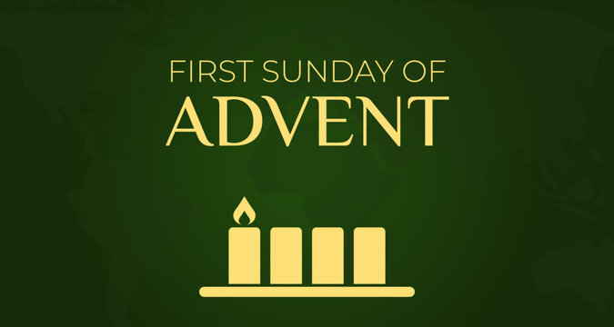 Green First Sunday of Advent Background Illustration Design