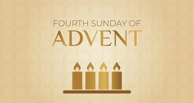 Fourth Sunday of Advent Background Illustration Design