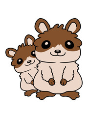 Hamster Familie kleines Kind 