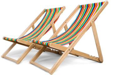 Matcheswooden chaise longue chairs isolated on white