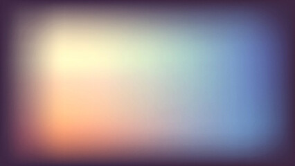 Abstract gradient background with grainy noise texture. Retro screen image with vignette effect.