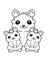 Hamster Familie 2 Kinder 