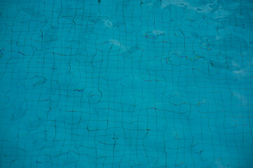 Clear water in the swimming pool, clear water with chlorine.