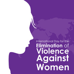 Vector illustration for International Day for the Elimination of Violence against Women