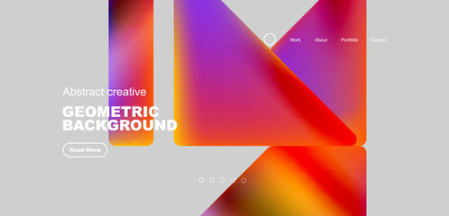 Fototapeta premium Fluid triangles minimal abstract background. Techno or business concept, pattern for wallpaper, banner, background, landing page