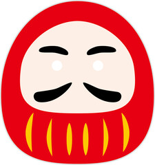 シンプルなダルマのアイコン
