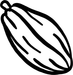 cacao fruit doodle drawing