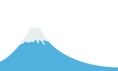 単体の富士山の風景イラスト 年賀状素材