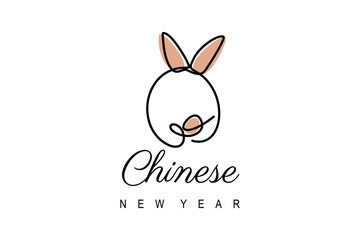 Happy Chinese New Year 2023, year of the rabbit. Translation: Happy new year