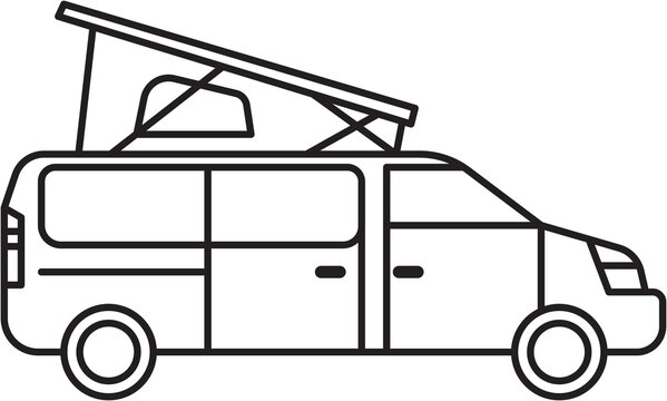 recommend clip art: camping car outline drawing