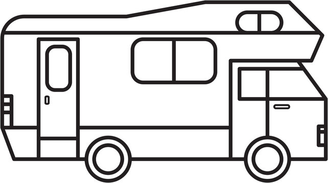 recommend clip art: camping car outline drawing