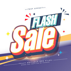 editable flash sale banner promo text effect perfect for promotional tools markting.typhography logo