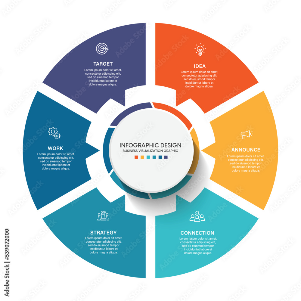 Poster Steps business data visualization timeline process infographic template design with icons	
