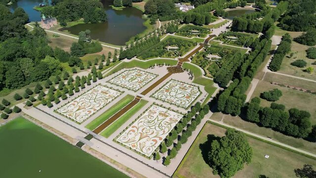 Danish Royal Garden - Frederiksborg - Drone