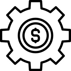 Money management outline icon
