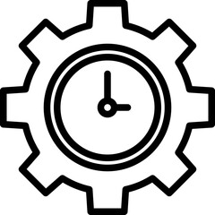 Time management outline icon