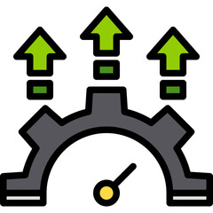 Optimization filled outline icon