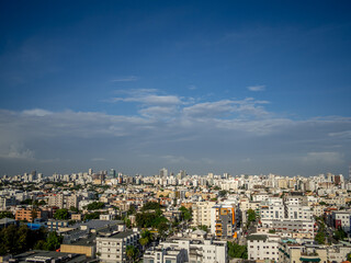 Panoramic view of the city of Santo Domingo, capital of the Dominican Republic