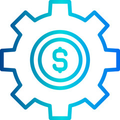 Money management outline icon