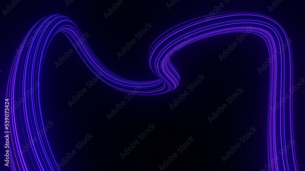 Poster 3d render motion line of speed and power or light trails. high-speed light with curve movement beam.