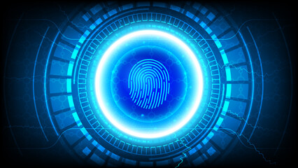 fingerprint scan provides security access, digital biometric, safety technology