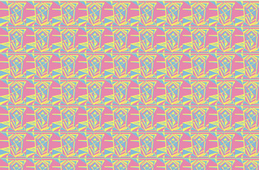 Pink and yellow seamless pattern