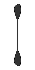 Kayak paddle pictogram vector illustration.